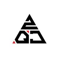 ZQJ triangle letter logo design with triangle shape. ZQJ triangle logo design monogram. ZQJ triangle vector logo template with red color. ZQJ triangular logo Simple, Elegant, and Luxurious Logo.