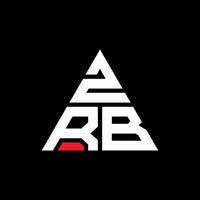 Diseño de logotipo de letra triangular zrb con forma de triángulo. monograma de diseño del logotipo del triángulo zrb. plantilla de logotipo de vector de triángulo zrb con color rojo. logotipo triangular zrb logotipo simple, elegante y lujoso.