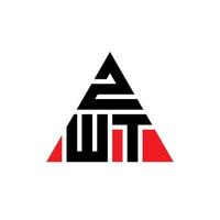 diseño de logotipo de letra triangular zwt con forma de triángulo. monograma de diseño de logotipo de triángulo zwt. plantilla de logotipo de vector de triángulo zwt con color rojo. logotipo triangular zwt logotipo simple, elegante y lujoso.