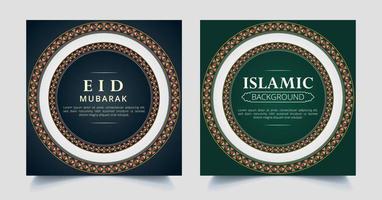 Islamic background design and social media template vector