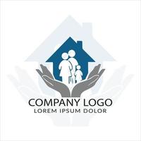 Real state company logo design vector
