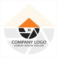 diseño de logotipo de empresa inmobiliaria vector