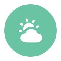 Trendy Partly Cloudy vector