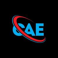 CAE logo. CAE letter. CAE letter logo design. Initials CAE logo linked with circle and uppercase monogram logo. CAE typography for technology, business and real estate brand. vector