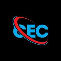 CEC logo. CEC letter. CEC letter logo design. Initials CEC logo linked with circle and uppercase monogram logo. CEC typography for technology, business and real estate brand. vector