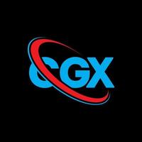 CGX logo. CGX letter. CGX letter logo design. Initials CGX logo linked with circle and uppercase monogram logo. CGX typography for technology, business and real estate brand. vector