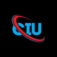 CIU logo. CIU letter. CIU letter logo design. Initials CIU logo linked with circle and uppercase monogram logo. CIU typography for technology, business and real estate brand. vector