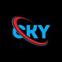 logotipo de cky. letra cky. diseño de logotipo de letra cky. logotipo de cky de iniciales vinculado con círculo y logotipo de monograma en mayúsculas. tipografía cky para tecnología, negocios y marca inmobiliaria. vector