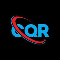 logotipo cqr. letra cqr. diseño del logotipo de la letra cqr. logotipo de cqr de iniciales vinculado con círculo y logotipo de monograma en mayúsculas. tipografía cqr para tecnología, negocios y marca inmobiliaria. vector