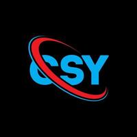 logotipo de csi. carta csy. diseño del logotipo de la letra csy. logotipo csy de iniciales vinculado con círculo y logotipo de monograma en mayúsculas. tipografía csy para tecnología, negocios y marca inmobiliaria. vector