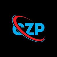logotipo de czp. carta czp. diseño del logotipo de la letra czp. logotipo de iniciales czp vinculado con círculo y logotipo de monograma en mayúsculas. tipografía czp para tecnología, negocios y marca inmobiliaria. vector