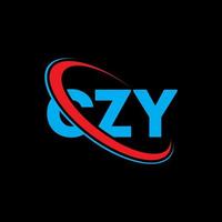 logotipo loco. letra czy. diseño de logotipo de letra czy. logotipo czy de iniciales vinculado con círculo y logotipo de monograma en mayúsculas. tipografía czy para tecnología, negocios y marca inmobiliaria. vector