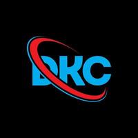 DKC logo. DKC letter. DKC letter logo design. Initials DKC logo linked with circle and uppercase monogram logo. DKC typography for technology, business and real estate brand. vector