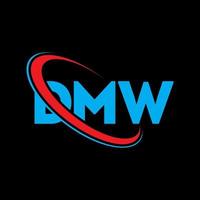 logotipo de dmw. letra dmw. diseño del logotipo de la letra dmw. logotipo de iniciales dmw vinculado con círculo y logotipo de monograma en mayúsculas. tipografía dmw para tecnología, negocios y marca inmobiliaria. vector