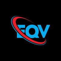 EQV logo. EQV letter. EQV letter logo design. Initials EQV logo linked with circle and uppercase monogram logo. EQV typography for technology, business and real estate brand. vector