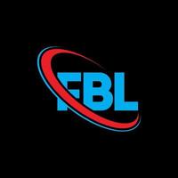 logotipo de fbl. letra fbl. diseño del logotipo de la letra fbl. logotipo de iniciales fbl vinculado con círculo y logotipo de monograma en mayúsculas. tipografía fbl para tecnología, negocios y marca inmobiliaria. vector