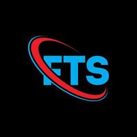 logotipo de fts. letra fts. diseño del logotipo de la letra fts. logotipo de iniciales fts vinculado con círculo y logotipo de monograma en mayúsculas. tipografía fts para tecnología, negocios y marca inmobiliaria. vector