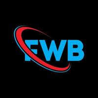 logotipo de fbb. carta fwb. diseño del logotipo de la letra fwb. logotipo de iniciales fwb vinculado con círculo y logotipo de monograma en mayúsculas. tipografía fwb para tecnología, negocios y marca inmobiliaria. vector