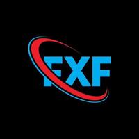 logotipo de fxf. letra fxf. diseño del logotipo de la letra fxf. Logotipo de iniciales fxf vinculado con círculo y logotipo de monograma en mayúsculas. Tipografía fxf para tecnología, negocios y marca inmobiliaria. vector