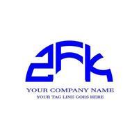 ZFK letter logo creative design with vector graphic