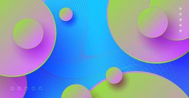 Abstract geometric background. Color gradient template, Blurred background with gradient circles. vector