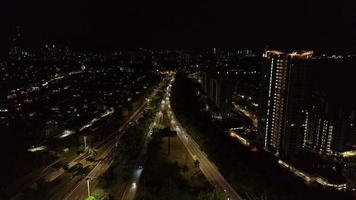 Drone view car traffic at Penang Highway video