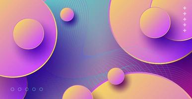 Abstract geometric background. Color gradient template, Blurred background with gradient circles. vector