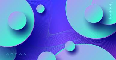 Abstract geometric background. Color gradient template, Blurred background with gradient circles. vector