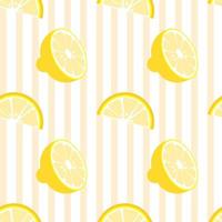 lemon on yellow pattern vector