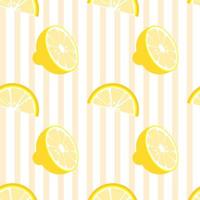 lemon on yellow pattern vector