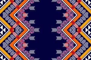 Ikat ethnic seamless pattern design. Aztec fabric carpet mandala ornaments textile decorations wallpaper. Motif tribal boho native turkey traditional embroidery vector