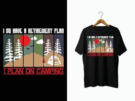 Camping T-Shirt Design. vector