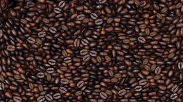 Coffee beans falling full screen video transition with alpha