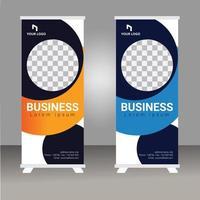 Roll up  banner design template, modern x-banner design vector