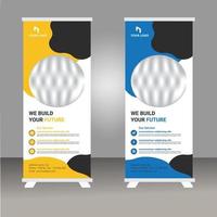 Roll up  banner design template, modern x-banner design vector