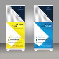 Roll up  banner design template, modern x-banner design vector