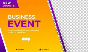 Business event social media post template vector