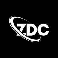 logotipo de zcc. letra zcc. diseño del logotipo de la letra zdc. logotipo de las iniciales zdc vinculado con el círculo y el logotipo del monograma en mayúsculas. tipografía zdc para tecnología, negocios y marca inmobiliaria. vector