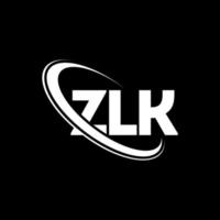 logotipo de Zlk. letra Zlk. diseño del logotipo de la letra zlk. logotipo de iniciales zlk vinculado con círculo y logotipo de monograma en mayúsculas. Tipografía zlk para tecnología, negocios y marca inmobiliaria. vector