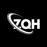 logotipo de zqh. letra zqh. diseño del logotipo de la letra zqh. logotipo de iniciales zqh vinculado con círculo y logotipo de monograma en mayúsculas. tipografía zqh para tecnología, negocios y marca inmobiliaria. vector