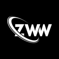 logotipo de zww. letra zww. diseño del logotipo de la letra zww. logotipo de iniciales zww vinculado con círculo y logotipo de monograma en mayúsculas. tipografía zww para tecnología, negocios y marca inmobiliaria. vector