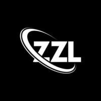 logotipo de zzl. letra zl. diseño del logotipo de la letra zzl. logotipo de las iniciales zzl vinculado con un círculo y un logotipo de monograma en mayúsculas. tipografía zzl para tecnología, negocios y marca inmobiliaria. vector