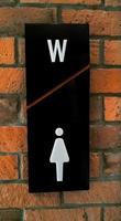 Restroom sign on a toilet door. Toilet sign Restroom Concept black tone. Toilet icons set. women signs for restroom. photo
