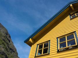 Flam and the aurlandsfjord in norway photo