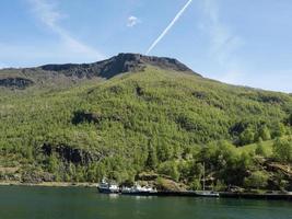 Flam and the aurlandsfjord in norway photo