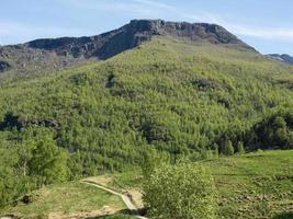 Flam and the aurlandsfjord in norway photo