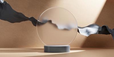 3D rendering abstract minimal platform podium product presentation background photo