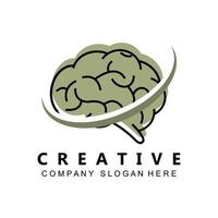 simple brain icon design vector