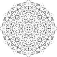 Mandala pattern design with hand drawn Free Vector. Decorative ornament in ethnic oriental style. stock illustration. vector