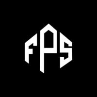 FPS letter logo design with polygon shape. FPS polygon and cube shape logo design. FPS hexagon vector logo template white and black colors. FPS monogram, business and real estate logo.